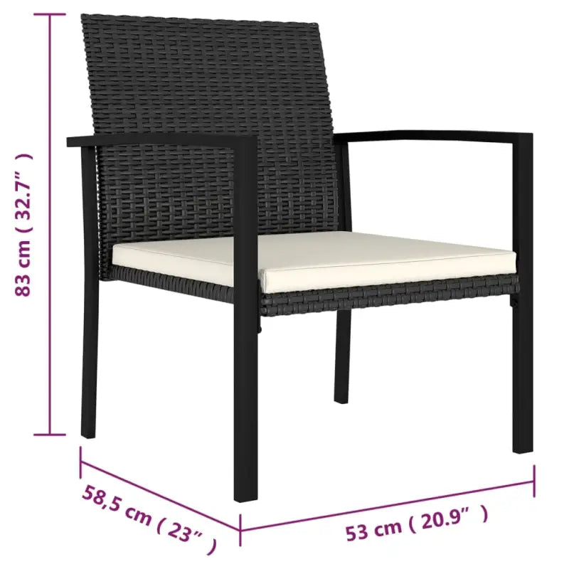 Poly Rattan Tuinstoelen Set voor een Moderne en opvallende tuinstijl - Tuinstoelen