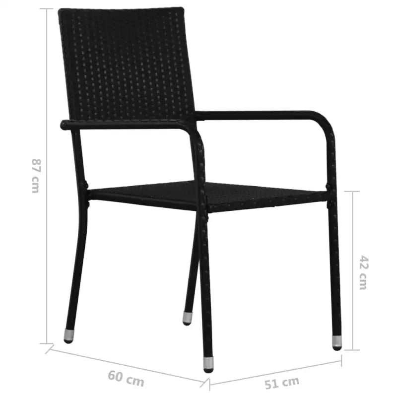 Poly Rattan Tuinstoelen voor Diner en Ontspanning - Tuinstoelen
