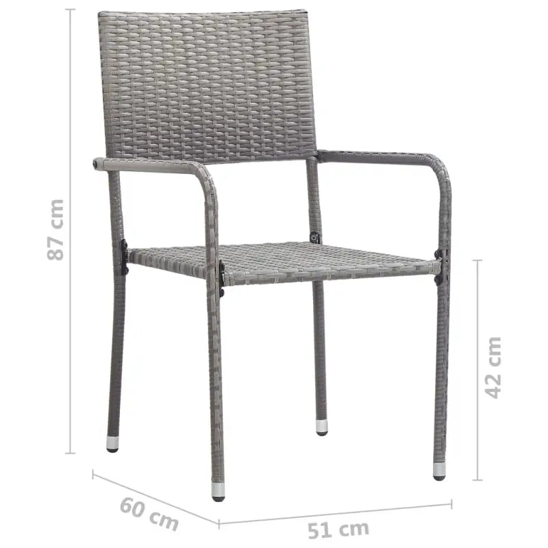 Poly Rattan Tuinstoelen voor Dineren en Ontspannen - Tuinstoelen
