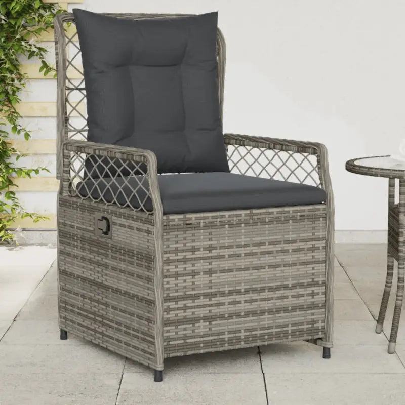 Poly Rattan Tuinstoelen voor een comfortabele zitervaring met wasbare hoes - Grijs / 1 / Lijngeweven - Tuinstoelen