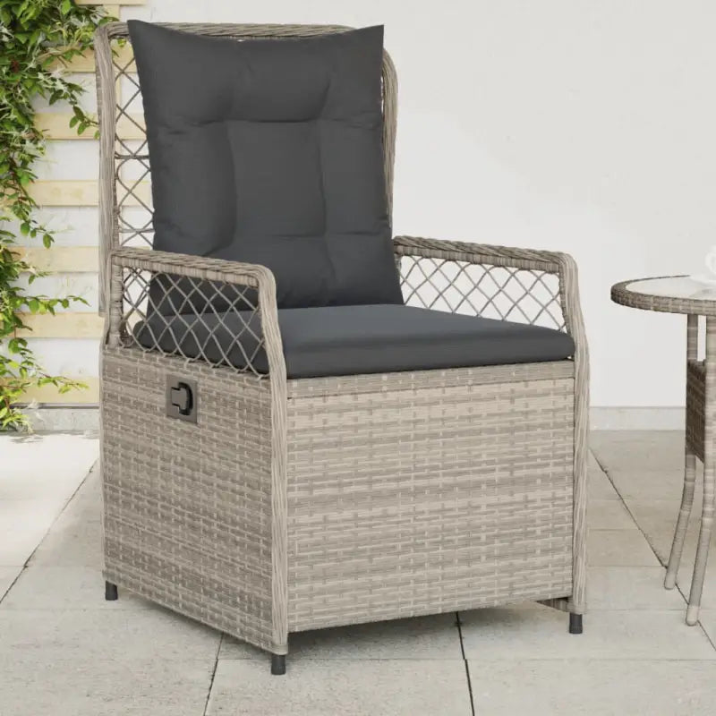 Poly Rattan Tuinstoelen voor een comfortabele zitervaring met wasbare hoes - Lichtgrijs / 1 / Lijngeweven - Tuinstoelen