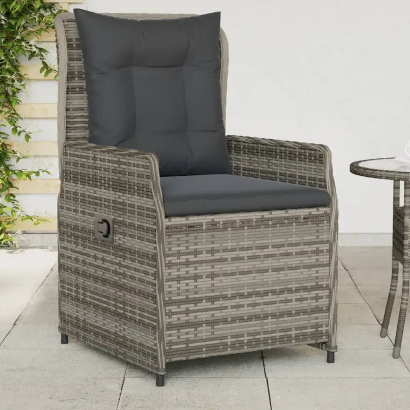 Poly Rattan Tuinstoelen voor een comfortabele zitervaring met wasbare hoes - Grijs / 1 / Dichtgeweven - Tuinstoelen
