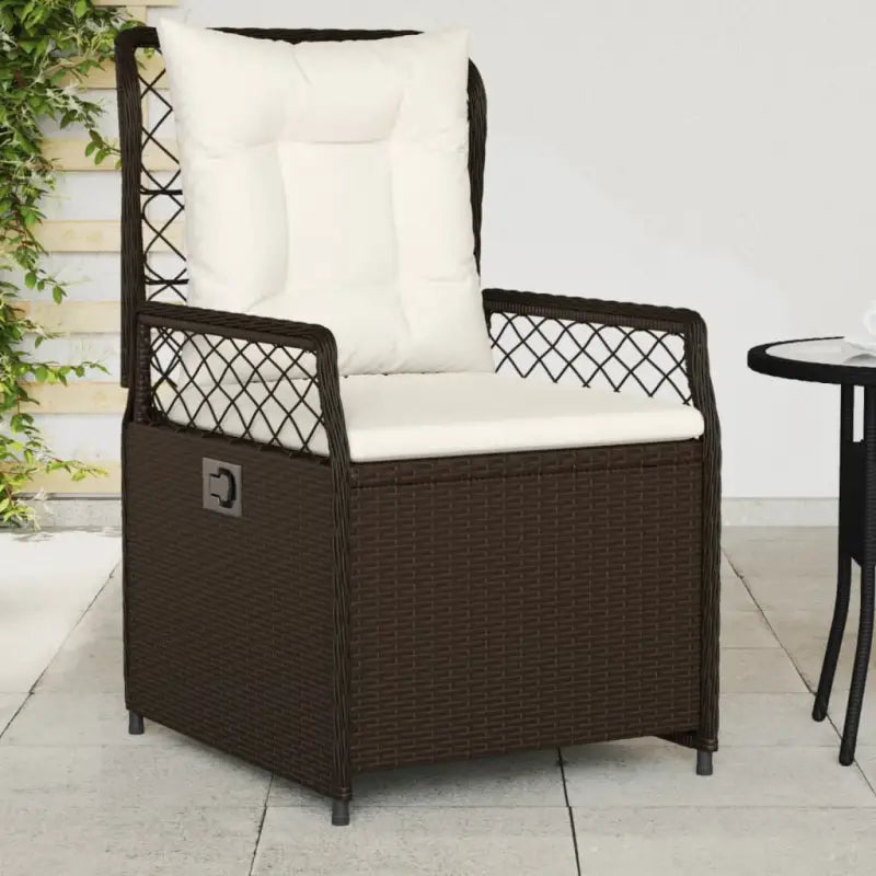 Poly Rattan Tuinstoelen voor een comfortabele zitervaring met wasbare hoes - Bruin / 1 / Lijngeweven - Tuinstoelen