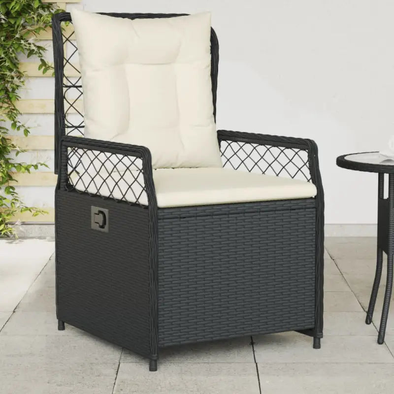 Poly Rattan Tuinstoelen voor een comfortabele zitervaring met wasbare hoes - Zwart / 1 / Lijngeweven - Tuinstoelen