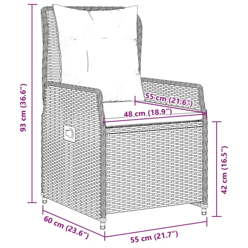 Poly Rattan Tuinstoelen voor een comfortabele zitervaring met wasbare hoes - Tuinstoelen