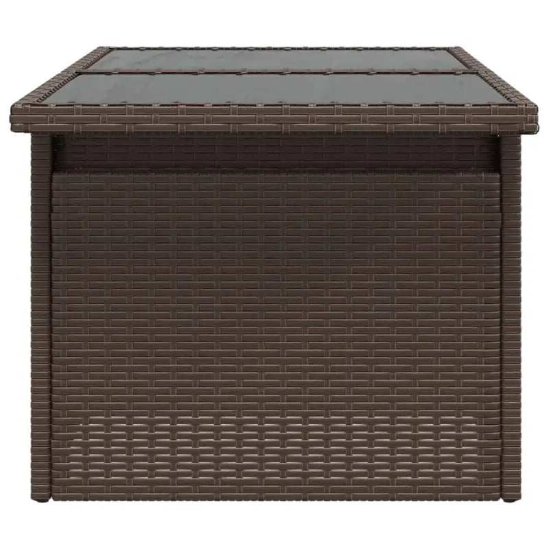 Poly rattan tuintafel met gehard glas gemakkelijk schoon voor in tuin of terras - Tuintafels