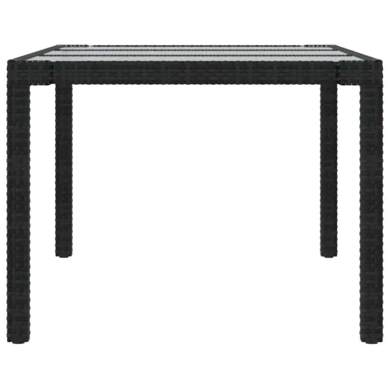 Poly rattan tuintafel met gehard glas voor stijl en stabiliteit - Tuintafels
