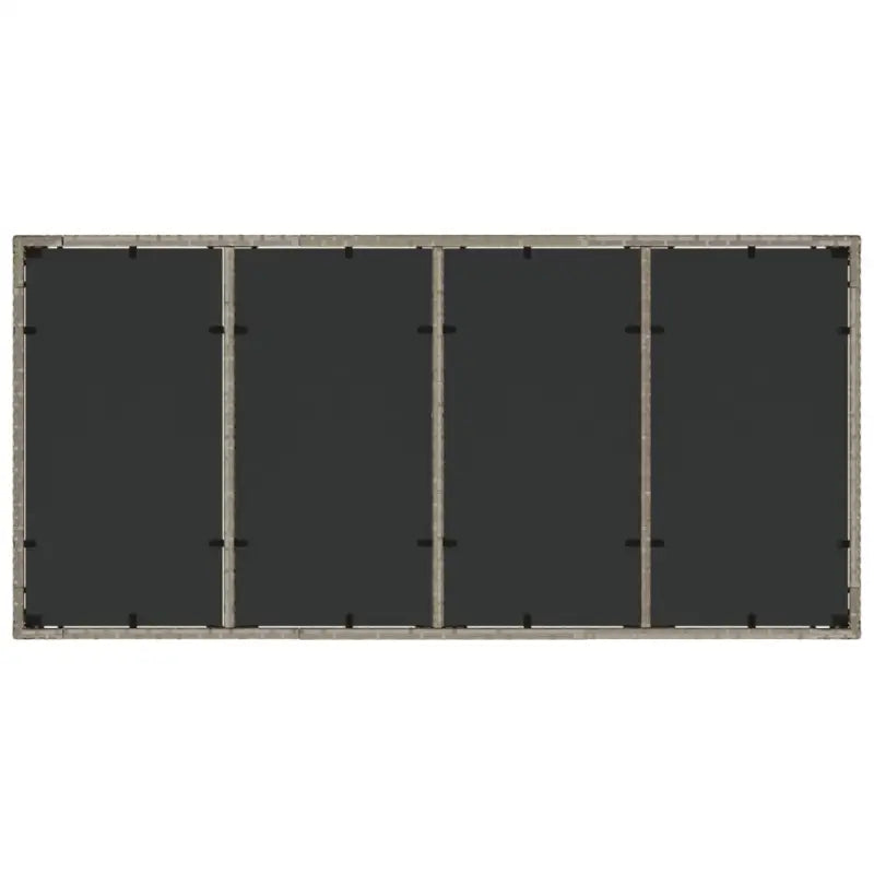 Poly Rattan Tuintafel met Geshard Glas en Gemakkelijk Schoon Makelijk - Tuintafels