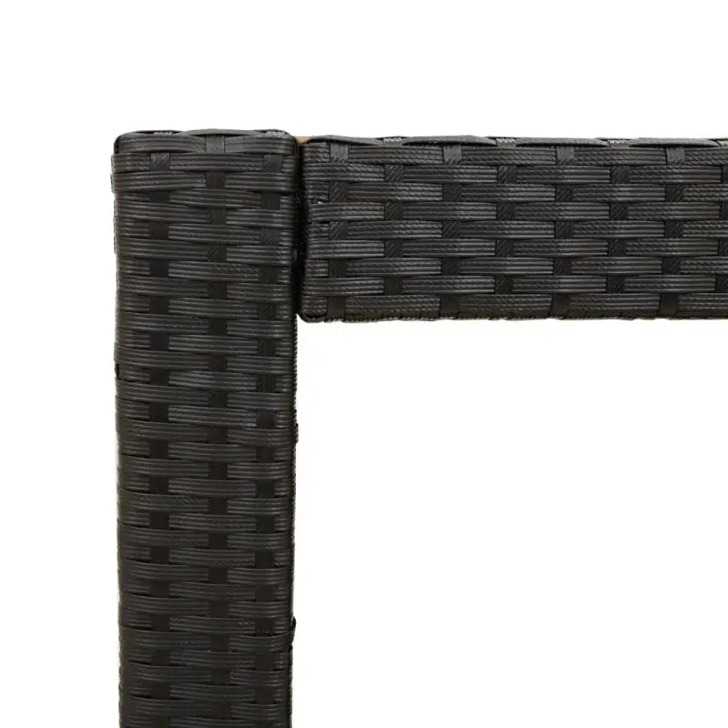 Poly rattan tuintafel met houten blad eenvoudig schoon en veelzijdig - Tuintafels