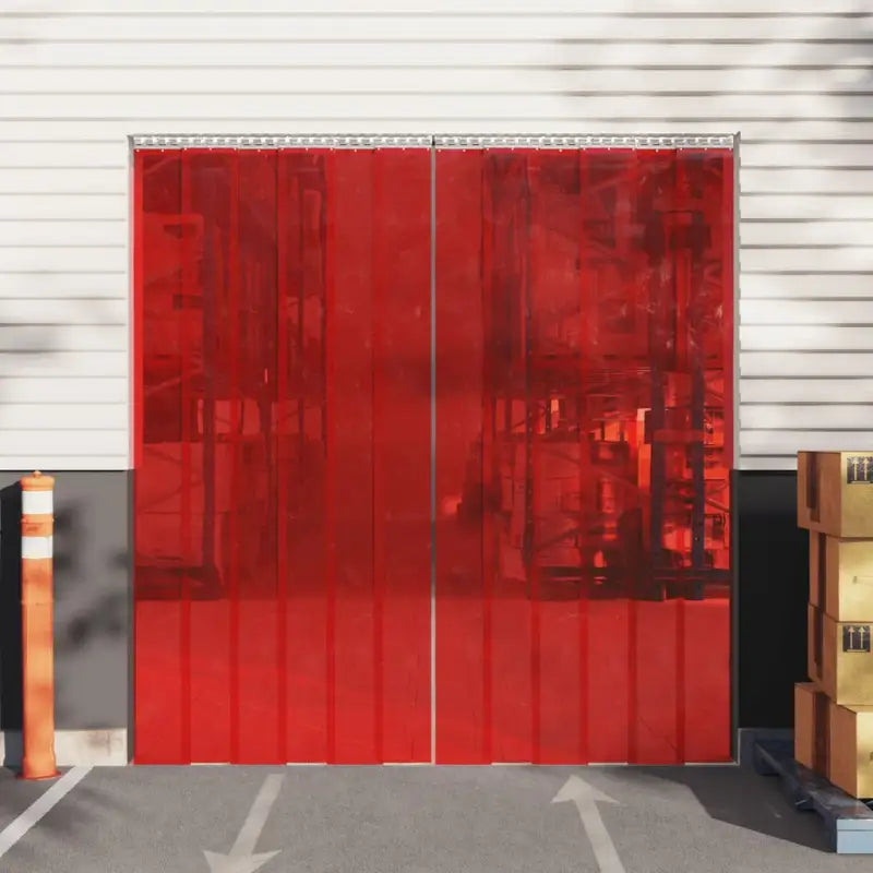 Praktisch deurgordijn voor warmte lawaai en ongediertebestrijding - Rood / 200 x 1.6 mm (50 m) / 1 - Gordijnen &