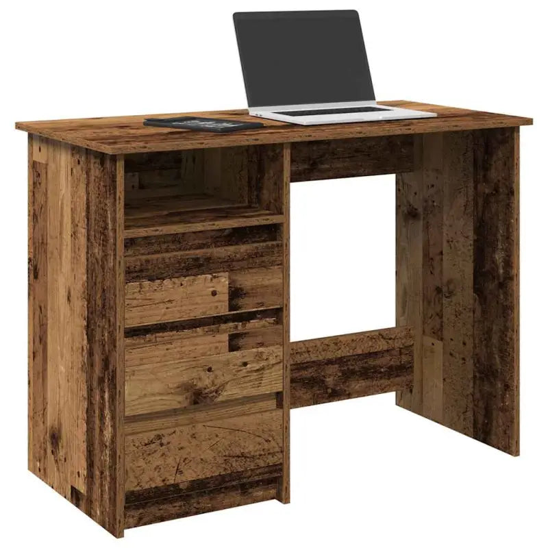 praktisch en decoratief bureau van bewerkt hout - Oud hout - Bureaus