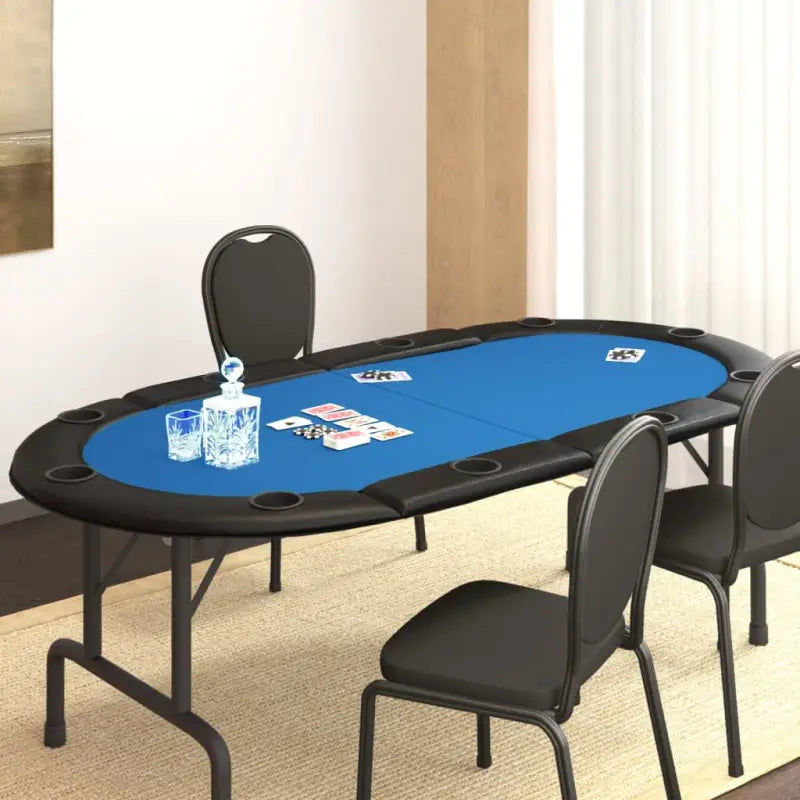 Professioneel pokertafelblad voor eerlijke en stijlvolle pokerspellen - Blauw / 1 - Poker- & spellentafels