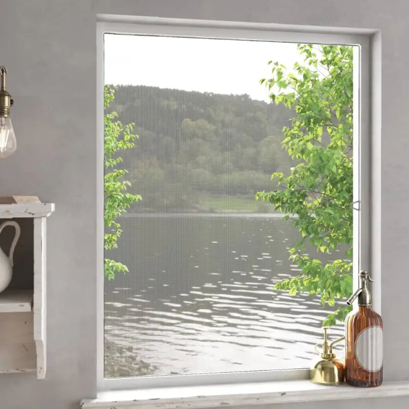 Raamhorren met stevig aluminium frame voor insecten buitenhouden - Wit / 100 x 120 cm - Raamhorren
