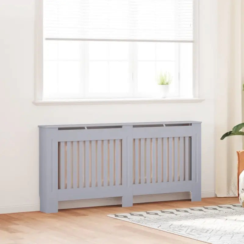 Radiatorombouw met levert inhoud voor decoratie en extra opbergruimte - Antraciet / 172 x 19 x 81.5 cm / 1