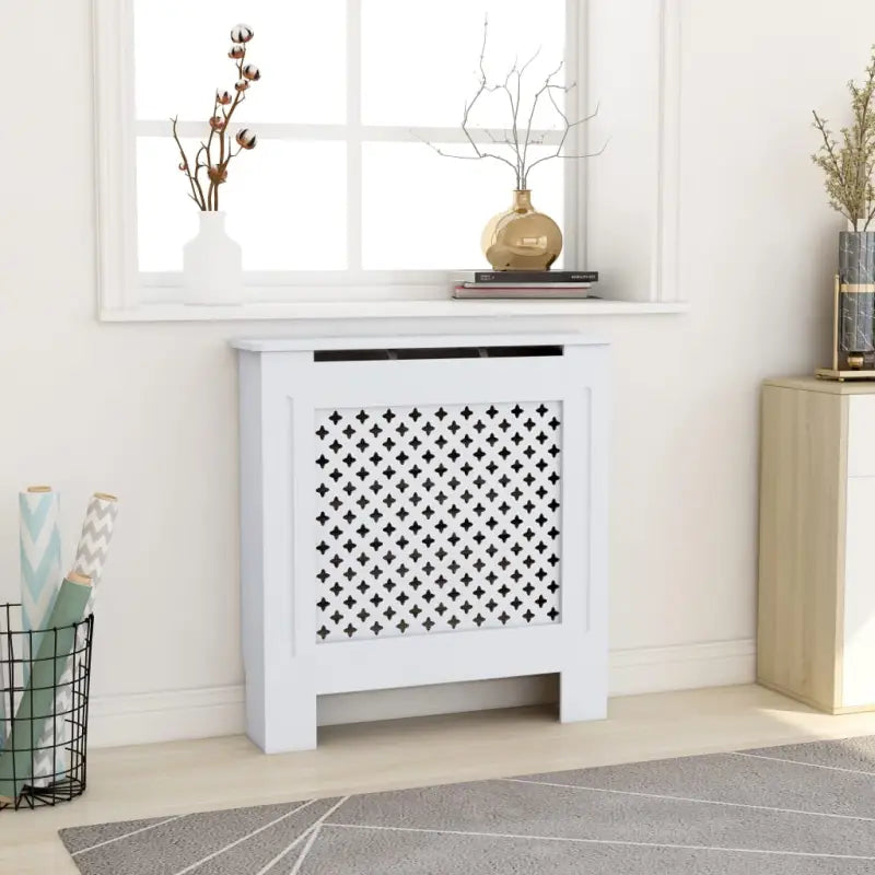 Radiatorombouw van MDF voor een stijlvolle woonkamerafwerking - Wit / 78 x 19 x 81.5 cm / 1 - Accessoires voor radiators
