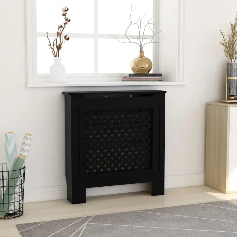 Radiatorombouw van MDF voor een stijlvolle woonkamerafwerking - Zwart / 78 x 19 x 81.5 cm / 1 - Accessoires
