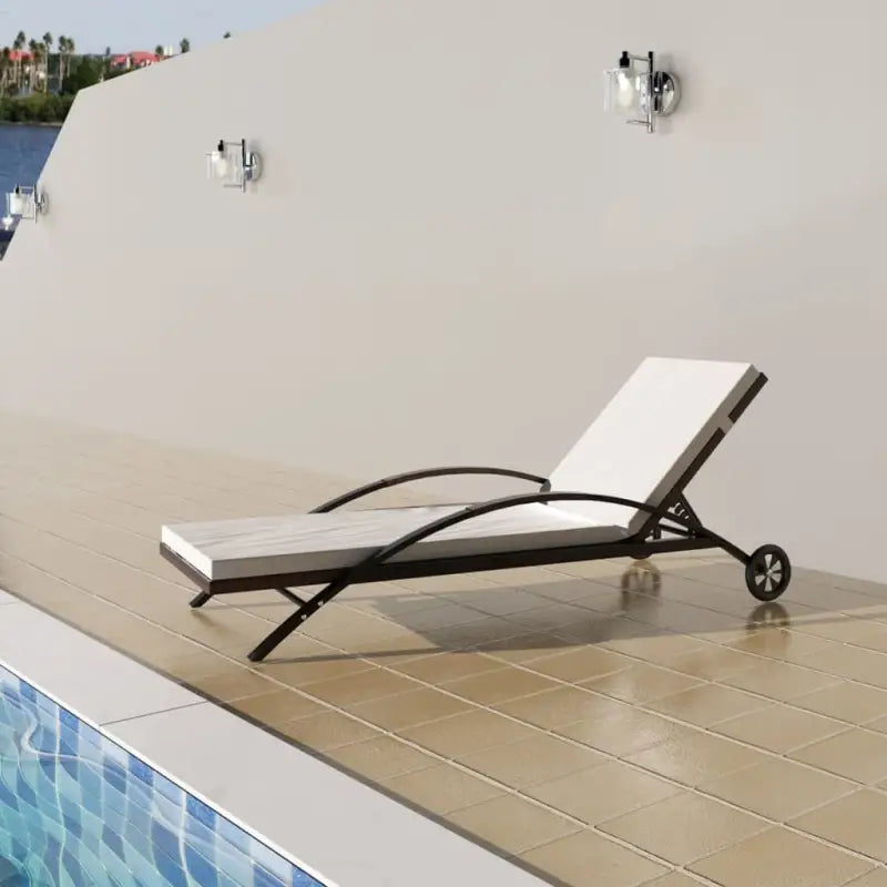 Rattan Ligbed voor Tuin en Terras - Bruin / 1 - Ligstoelen
