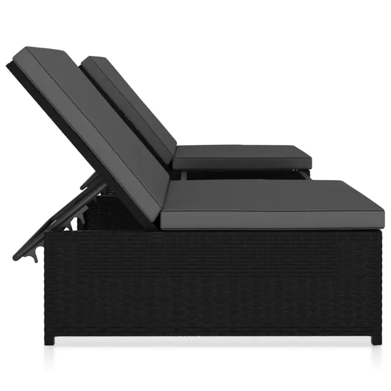 Rattan Loungeset met levering bevat van poly rattan voor tuin of terras - Ligstoelen