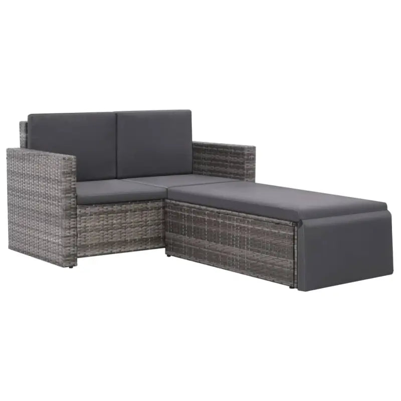 Rattan tuinset met gepoedercoat stalen frame voor een elegante buitenruimte - Tuinsets