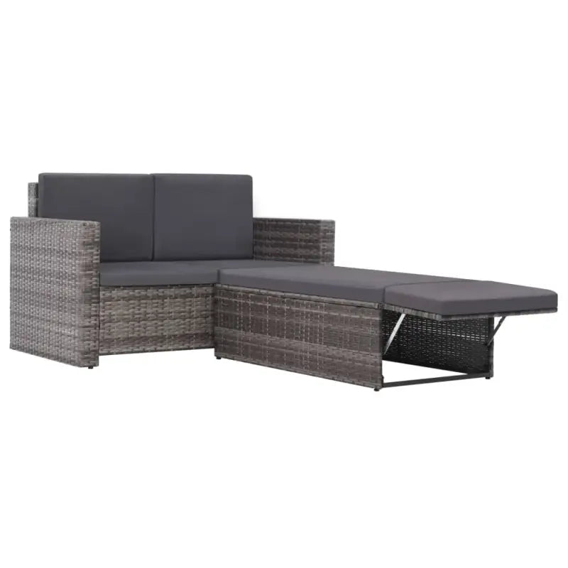 Rattan tuinset met gepoedercoat stalen frame voor een elegante buitenruimte - Tuinsets