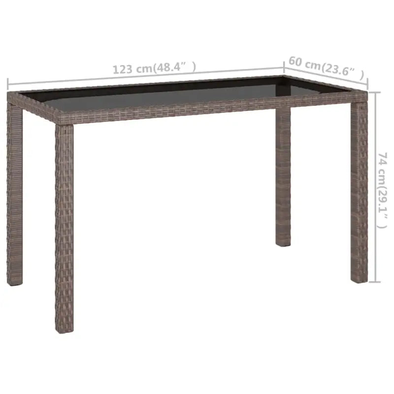 Rattan Tuinset met Glazen Tafelblad en Levering Bevat - Tuinsets