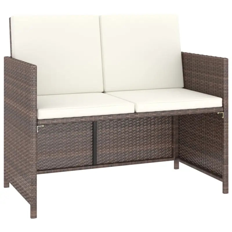 Rattan Tuinset met Glazen Tafelblad en Levering Bevat - Tuinsets