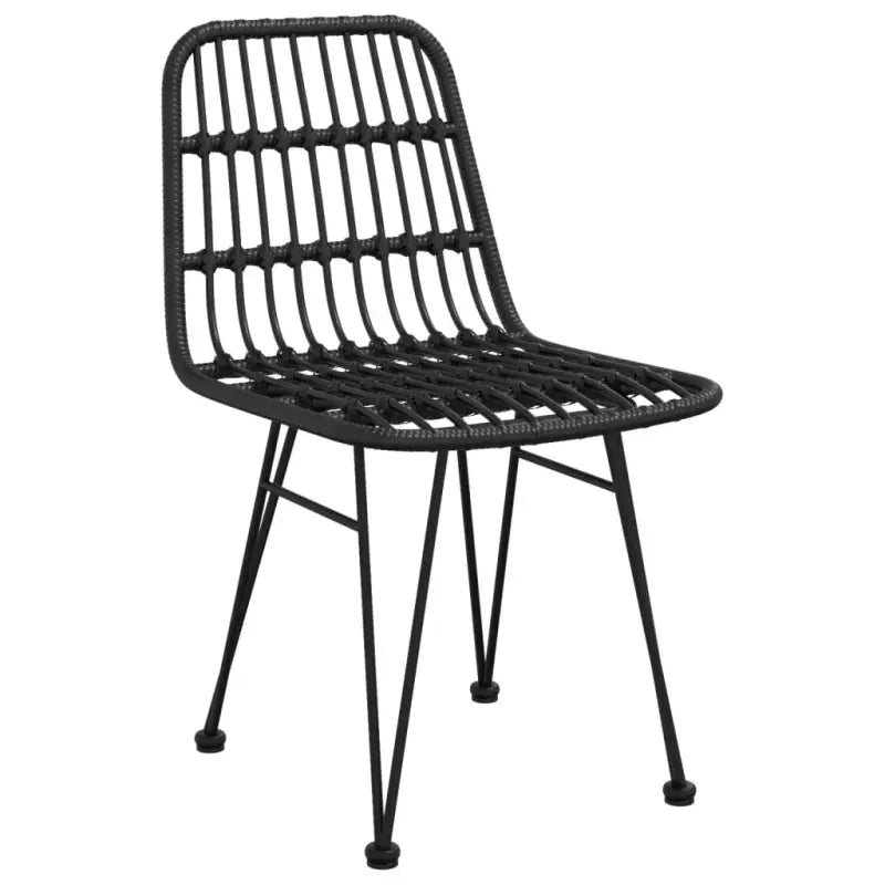 Rattan tuinset met poly rattan voor een weerbestendig en eenvoudig schoon uiterlijk - Zwart - Tuinsets
