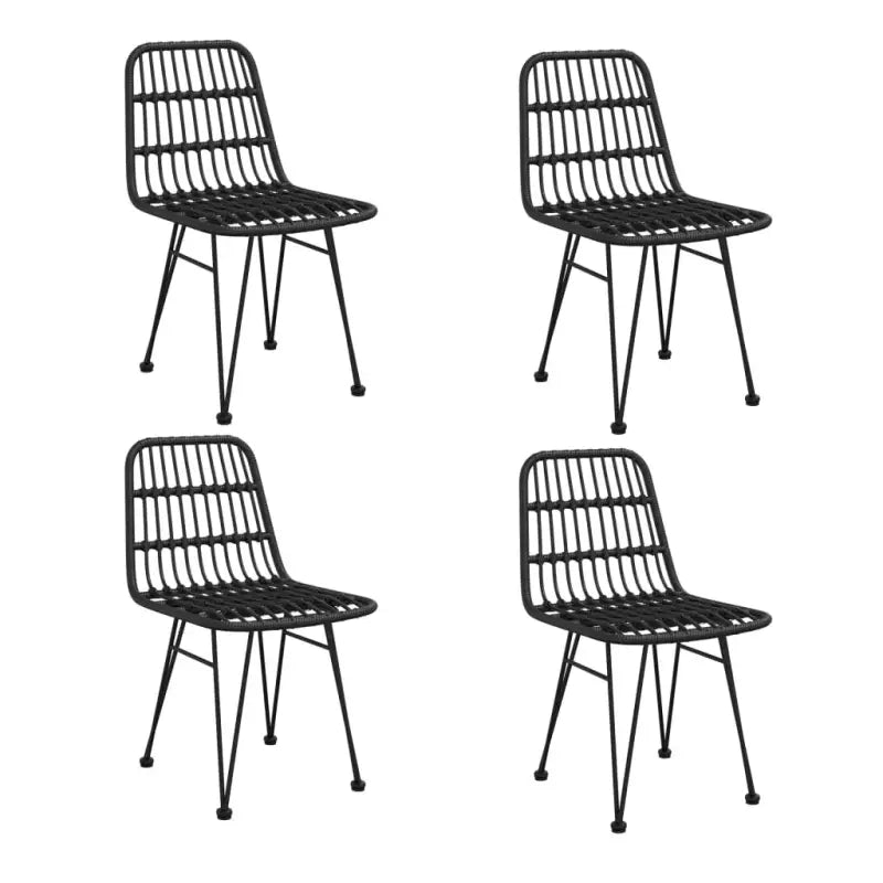 Rattan tuinset met poly rattan voor een weerbestendig en eenvoudig schoon uiterlijk - Zwart - Tuinsets