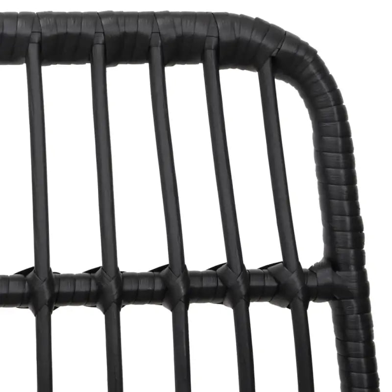 Rattan tuinset met poly rattan voor een weerbestendig en eenvoudig schoon uiterlijk - Zwart - Tuinsets