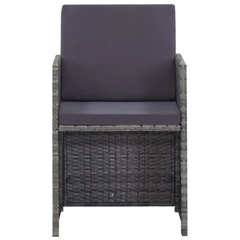 Rattan Tuinset voor Eten En Ontspanning in Moderne Stijl - 8x Fauteuil + 4x voetensteun + Tafel - Tuinsets