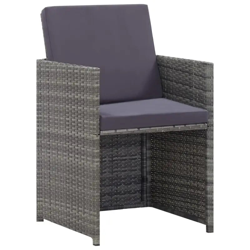 Rattan Tuinset voor Eten En Ontspanning in Moderne Stijl - 8x Fauteuil + 4x voetensteun + Tafel - Tuinsets