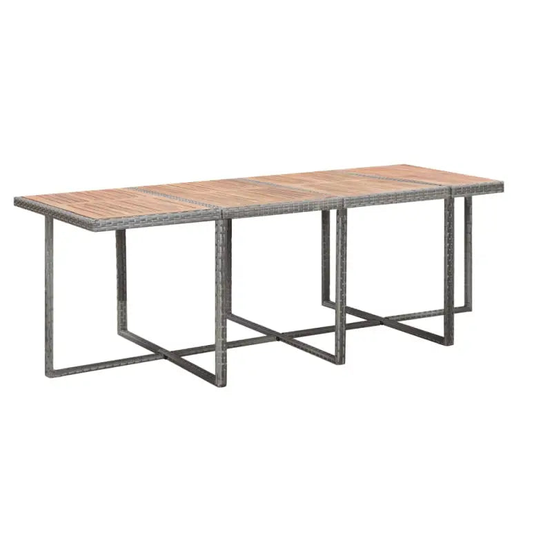 Rattan Tuinset voor Eten En Ontspanning in Moderne Stijl - 8x Fauteuil + 4x voetensteun + Tafel - Tuinsets