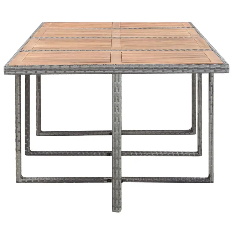 Rattan Tuinset voor Eten En Ontspanning in Moderne Stijl - 8x Fauteuil + 4x voetensteun + Tafel - Tuinsets