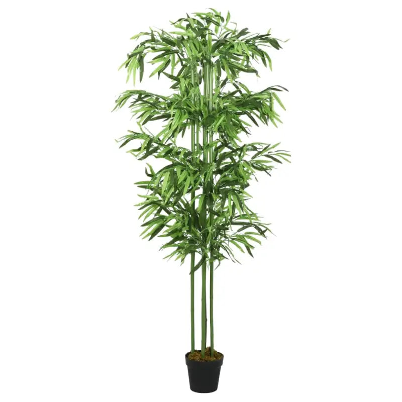 Realistische kunstbamboe plant in kunststof pot voor woonkamer en kantoor - 16 x 150 cm / 1 - Kunstplanten