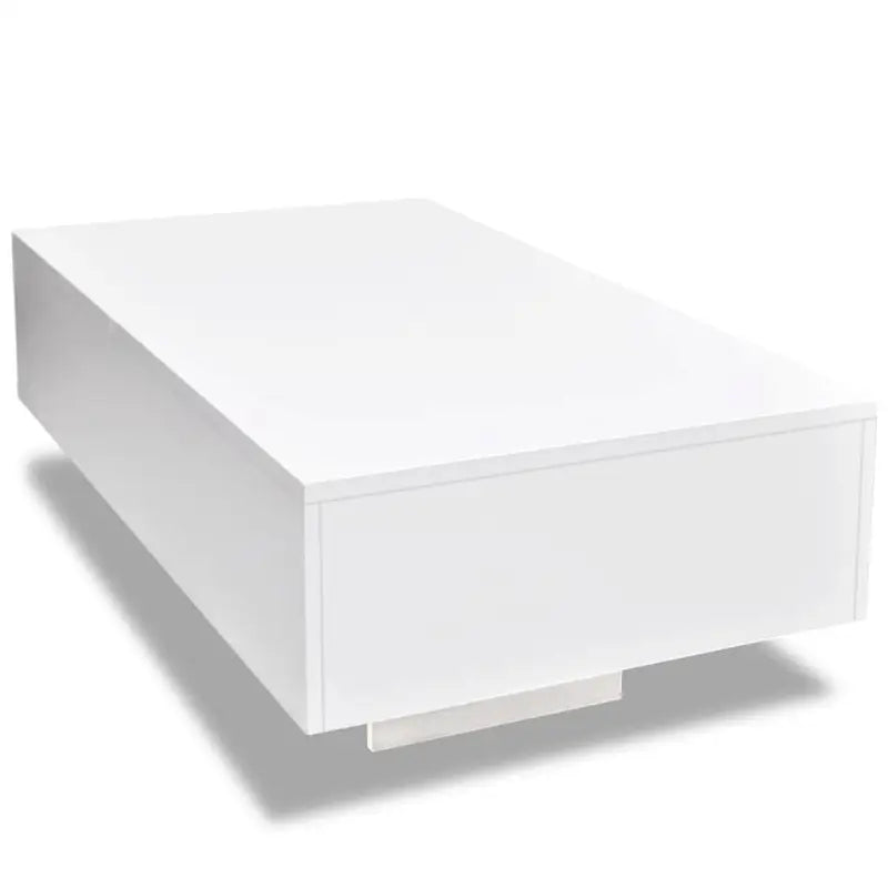 Rechthoekige salontafel in hoogglans wit met elegante uitstraling - Salontafels