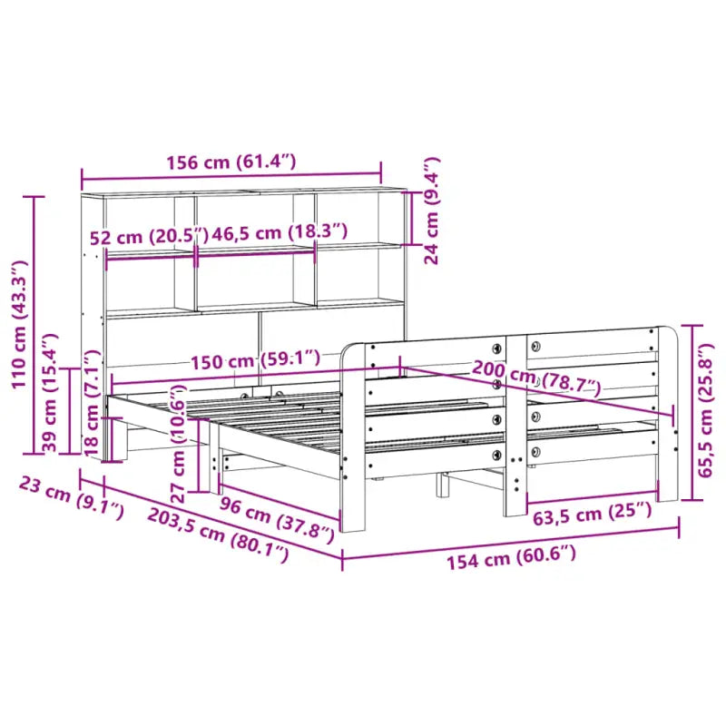 Robuust bedframe van massief grenenhout voor perfecte nachtrust - Bedden & bedframes