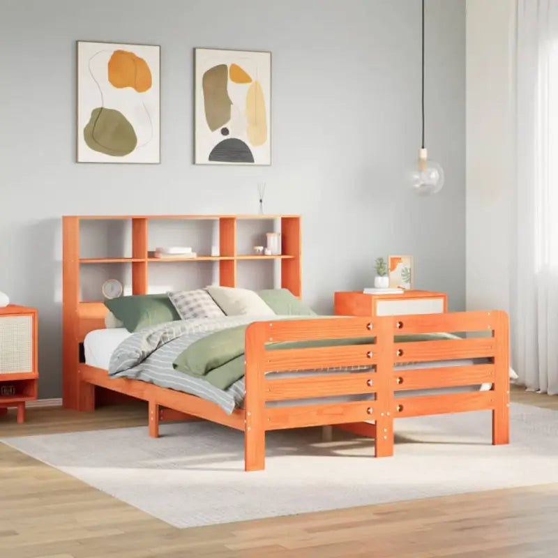 Robuust bedframe van massief grenenhout voor perfecte nachtrust - Wasbruin / 120 x 190 cm - Bedden & bedframes