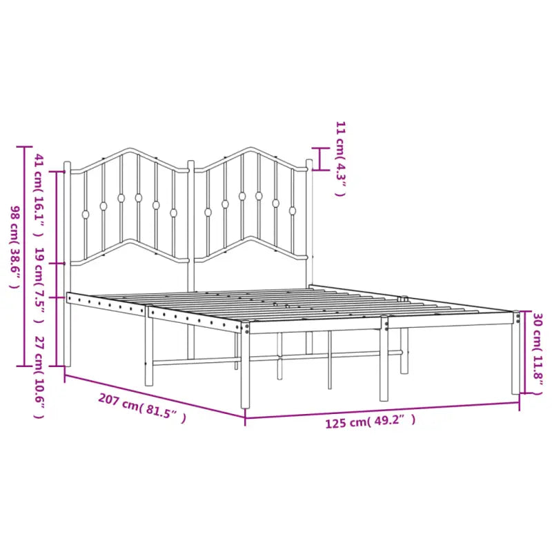 Robuust metalen bedframe met extra opbergruimte en tijdloos ontwerp - Bedden & bedframes