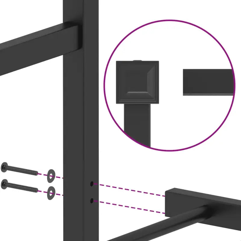 Robuust metalen bedframe met tijdloos design en extra opbergruimte - Bedden & bedframes