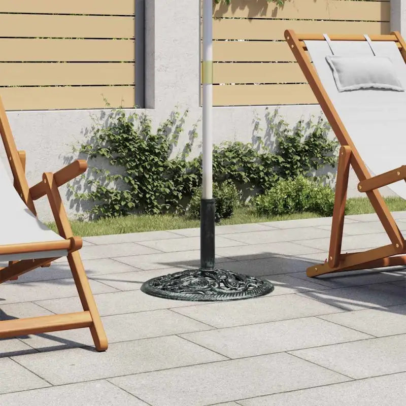 Robuuste gietijzeren parasolvoet voor stabiliteit - Groen / 40 x 40 x 32 cm / 1 - Parasolvoeten