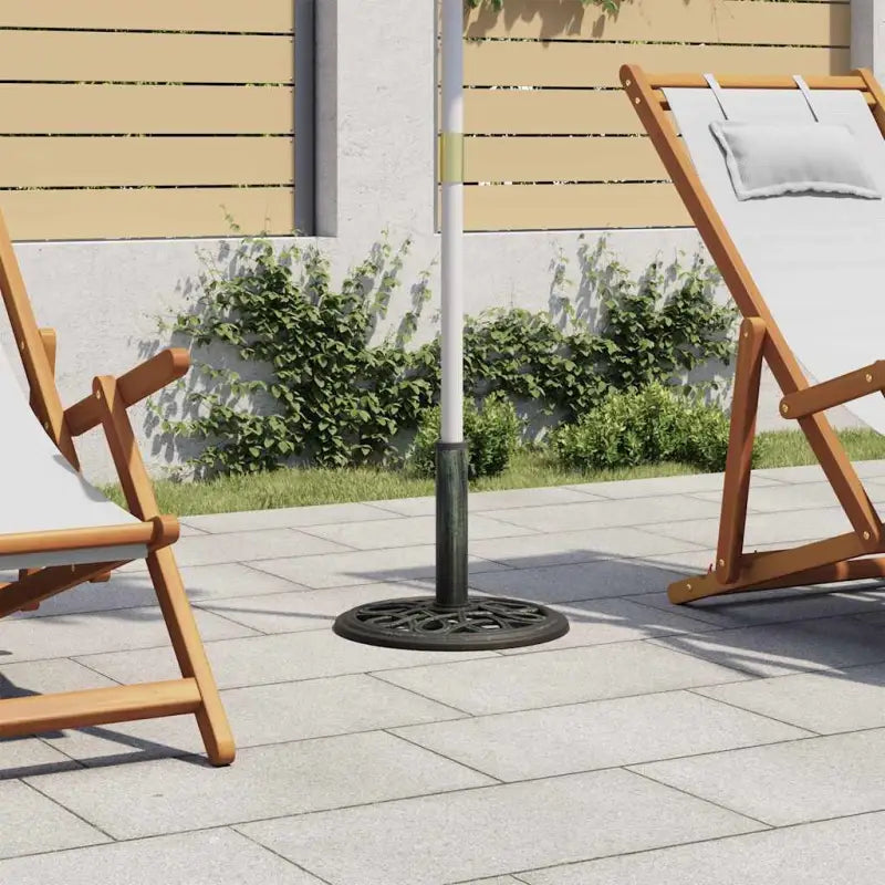 Robuuste gietijzeren parasolvoet voor stabiliteit - Groen / Ø 40 x 32 cm / 1 - Parasolvoeten