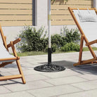 Robuuste gietijzeren parasolvoet voor stabiliteit - Zwart / 48 x 48 x 33 cm / 1 - Parasolvoeten