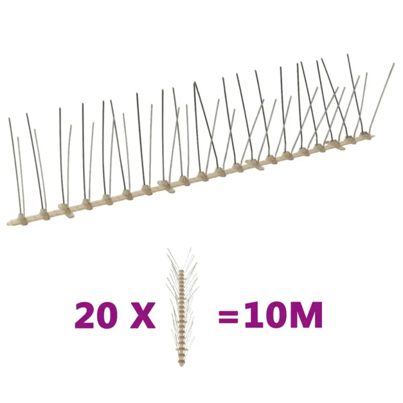 Roestvrij staal vogelwerende pijlen voor huis en tuin bescherming - 10 m / 4 rijen - Dierenwerende middelen