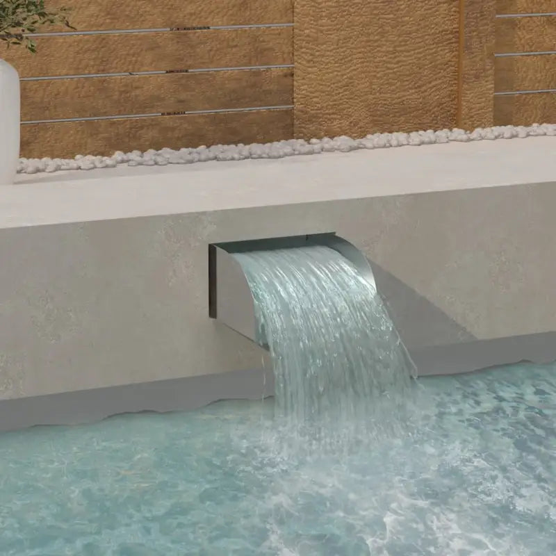 Roestvrij Staal Waterval voor Vijver en Zwembad voor een Rustige Sfeer - 30 x 34 x 14 cm / Met LED’s - Fonteinen