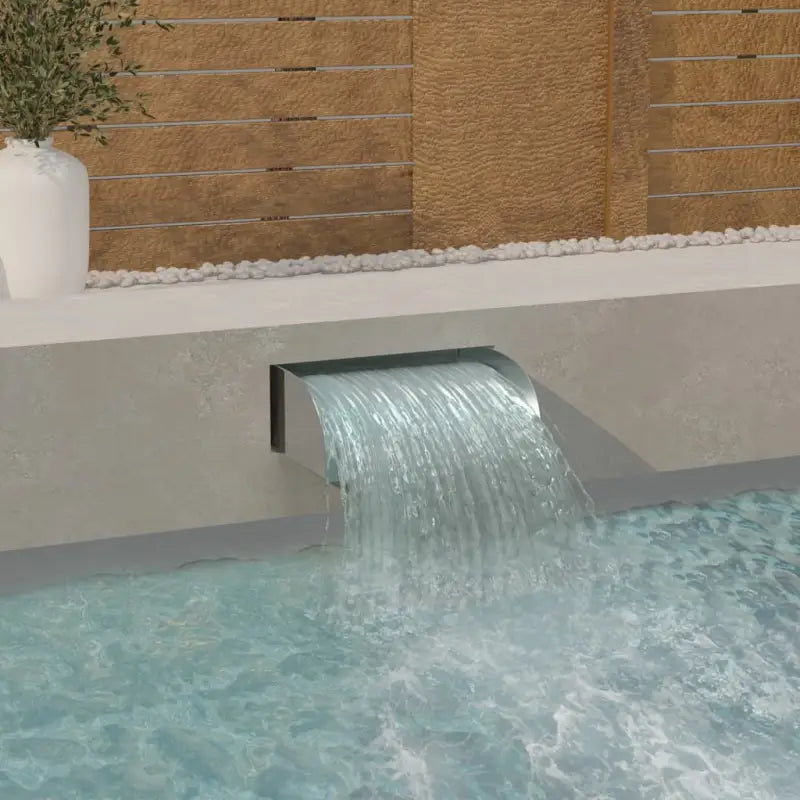 Roestvrij Staal Waterval voor Vijver en Zwembad voor een Rustige Sfeer - 45 x 34 x 14 cm / Met LED’s - Fonteinen