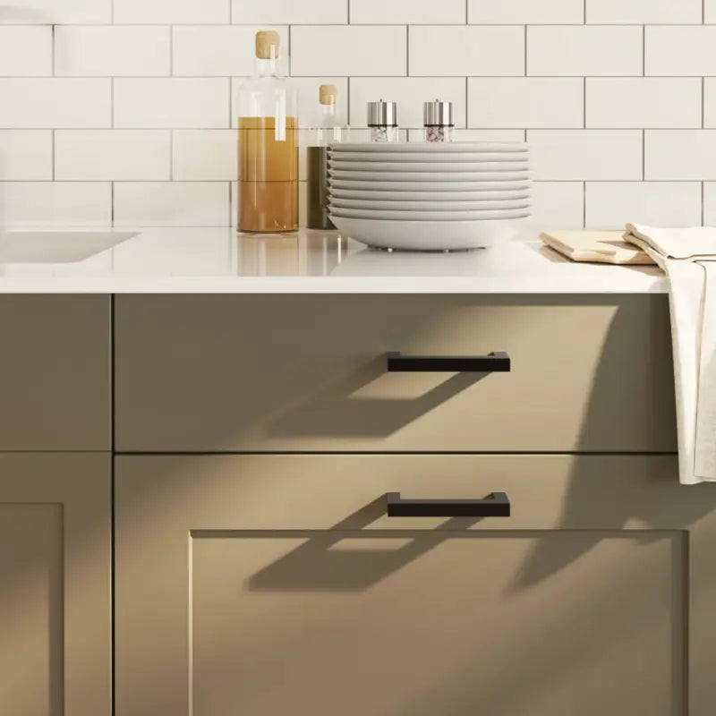 Roestvrijstalen kastknoppen en grepen met modern ontwerp - Zwart / 96 mm / 20 - Kastknoppen en kastgrepen