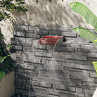 Roestvrijstalen Watervaloverlaat met kleurrijke LED-verlichting voor vijvers - Fonteinen