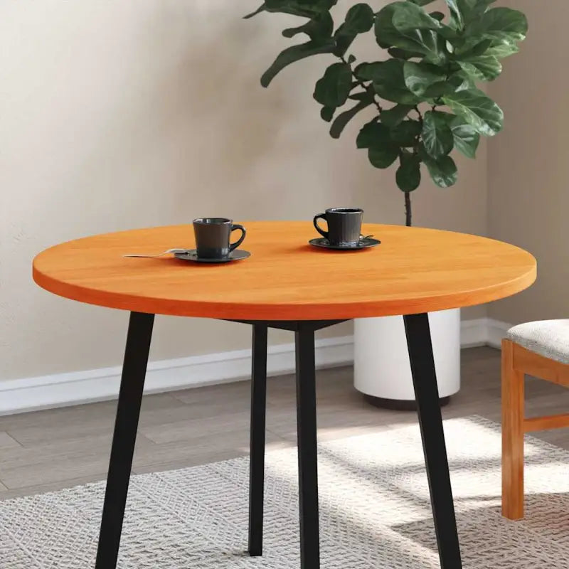 Rond tafelblad van massief grenenhout voor eettafels en salontafels - Wasbruin / Ø 90 x 2.5 cm / 1 - Tafelbladen