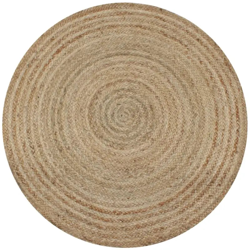 Rond vloerkleed van gevlochten jute met aantrekkelijke textuur - 90 cm / without hollow - Vloerkleden