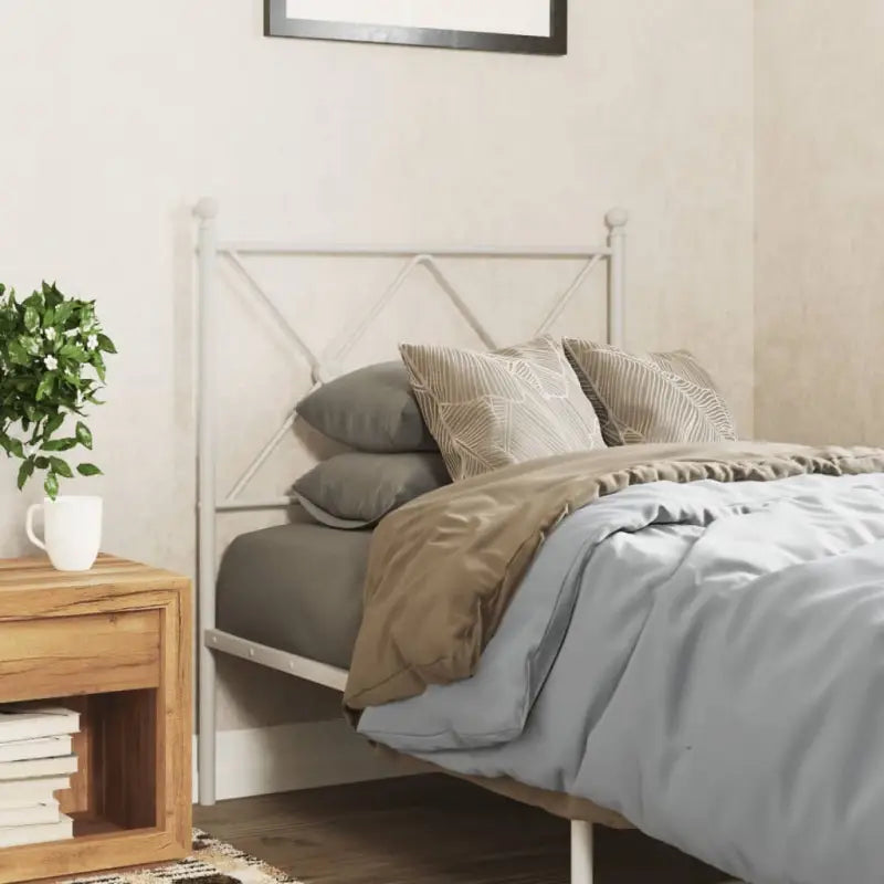 Ronde buizen hoofdbord met trendy ontwerp voor een complete slaapkamerlook - Wit / 80 cm / 1 - Hoofdborden en voetborden